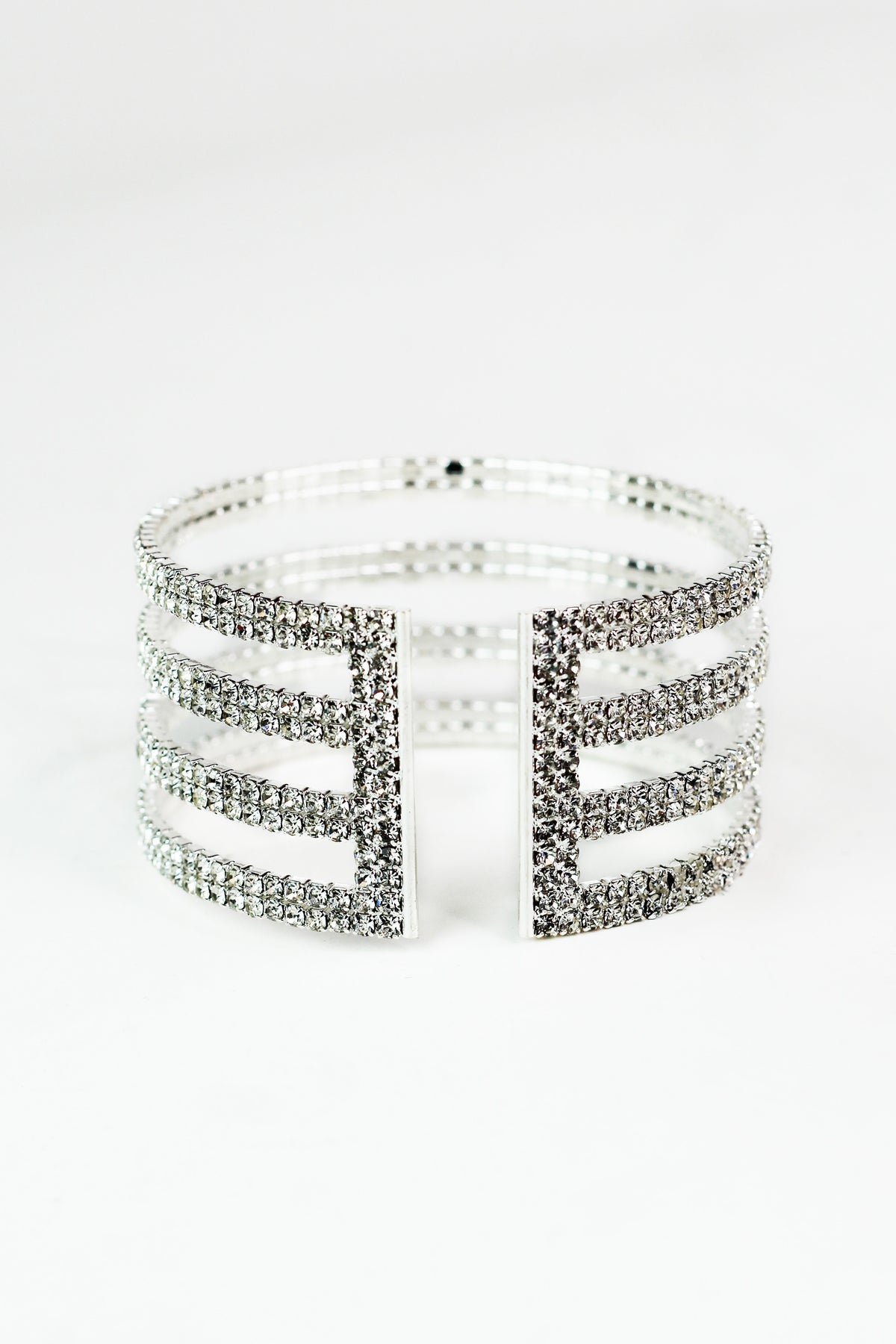 4 Spaced Double Stone Row Cuff