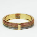 Tri-Color Metal Mesh Bangle