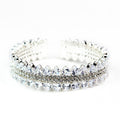 Heart Stones Trimmed Pave Cuff Bracelet