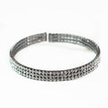 Thin Three Row Rhinestone Cuff