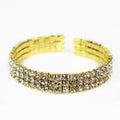 Three Row Rhinestone Cuff