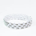 3 Row Alt. Pearl & Rhinestone Coil Bracelet