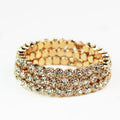 3 Row Lg Rhinestone Coil Bracelet