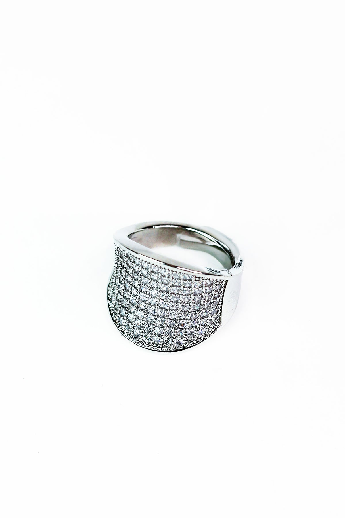 All Pave Curved Ring