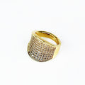 All Pave Curved Ring