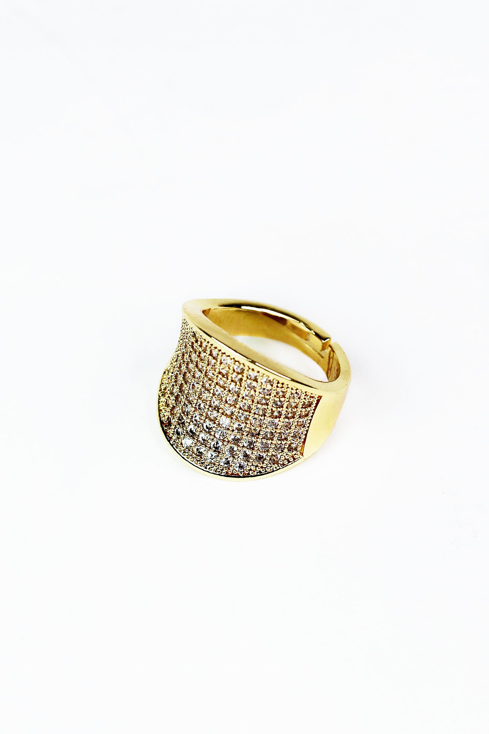 All Pave Curved Ring