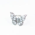 Large Rhinestone Butterfly Ring