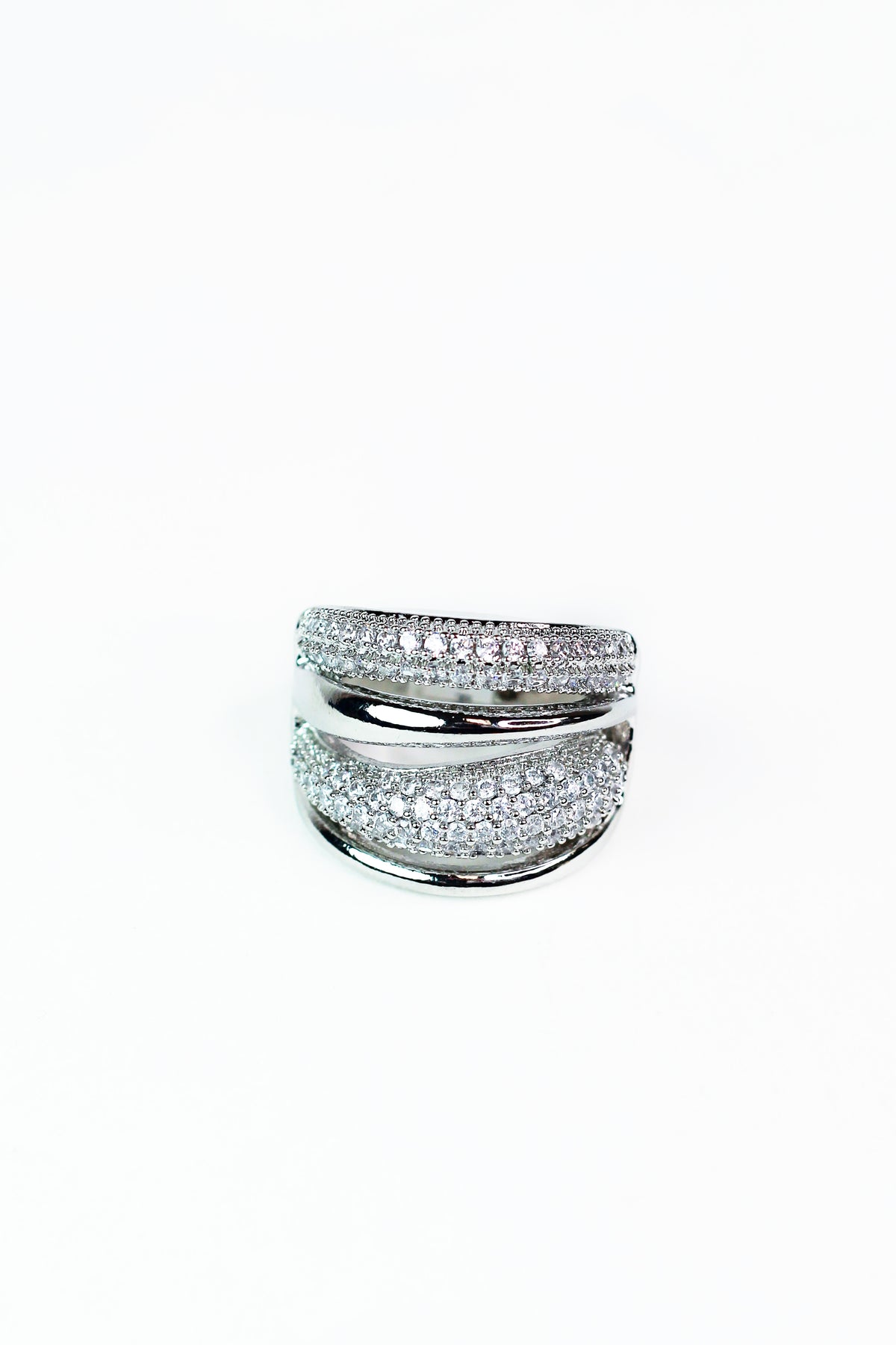 Pave &amp; Smooth Bubble Open Spaces Ring