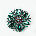 Rhinestone & Teardrops Snowflake Brooch