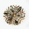 Rhinestone & Teardrops Snowflake Brooch