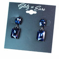 Small Oval & Dangling Emerald Stone Earrings
