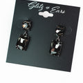 Small Oval & Dangling Emerald Stone Earrings