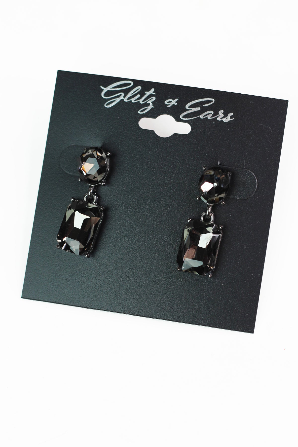 Small Oval & Dangling Emerald Stone Earrings