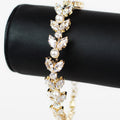 Marquis Leaves Bracelet w/ Pearl Accents