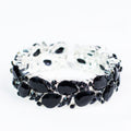 Teardrop & Cluster Rhinestones Stretch Bracelet