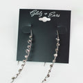Wire & Metal Beads Long Fish Hook Earrings