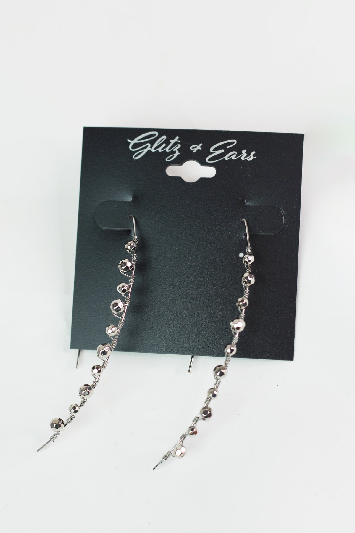 Wire &amp; Metal Beads Long Fish Hook Earrings