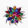 Marquis & Pave Flower Brooch