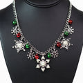 Snowflake w/ Pearls & Jingle Bells Charm Necklace