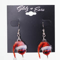 Santa Hat & Wine Glass Acrylic Earrings