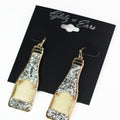 Rhinestone Champagne Bottle Earrings