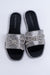 Rhinestone Flat PVC Sandal w/ Bow