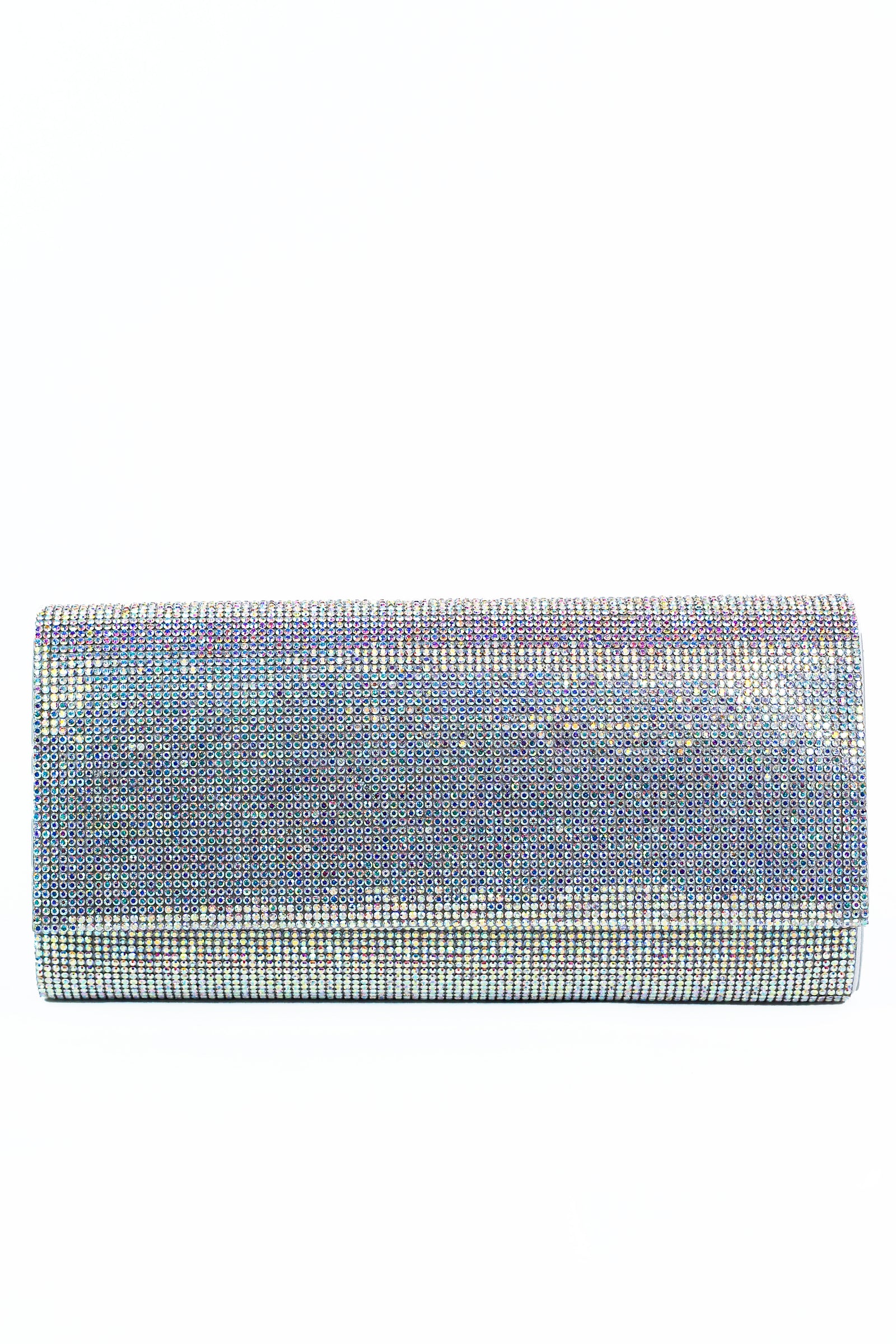 All Rhinestone Covered Satin Clutch Purse
