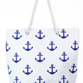 Nautical Anchor Print Beach Bag