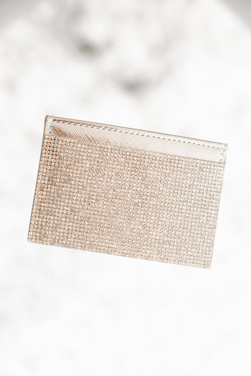 Rhinestone Slim Cardholder Wallet