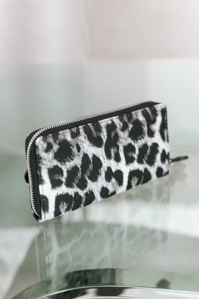 Cheetah Print Zip Around Wallet