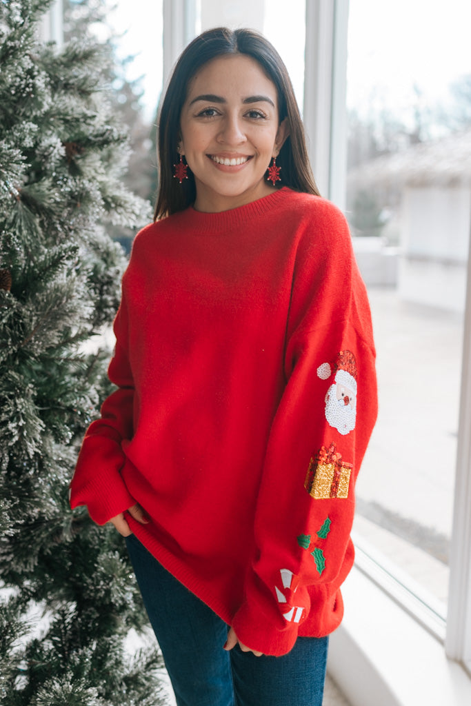 Holiday Sleeve Sweater