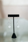 3 Metal & Rhinestone Alternate Open Clover Earring