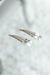 Two Metal Long Arch Rhinestone Strip Earring