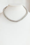 Thick Rhinestone Mesh Necklace Strand