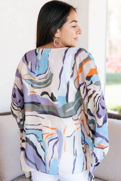 Sheer Abstract Blouse (SALE)