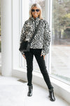 Half Zip Up Leopard Sweater