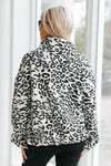 Half Zip Up Leopard Sweater