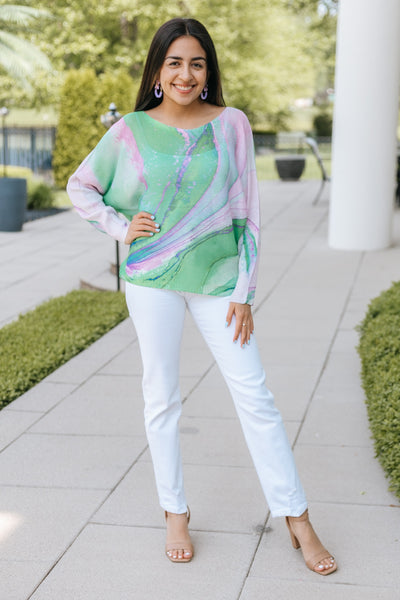 Tie Dye Print Italian Sweater