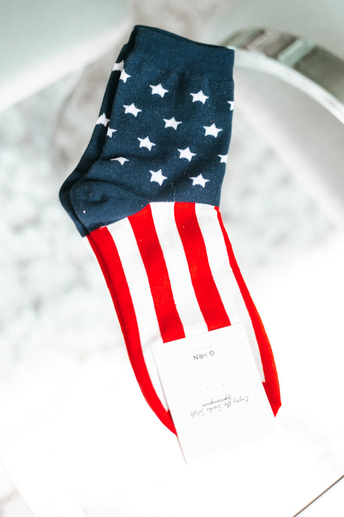USA Flag Pattern Socks