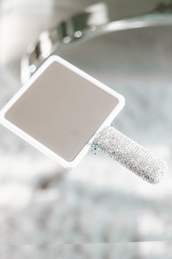 Rhinestone Hand Mirror