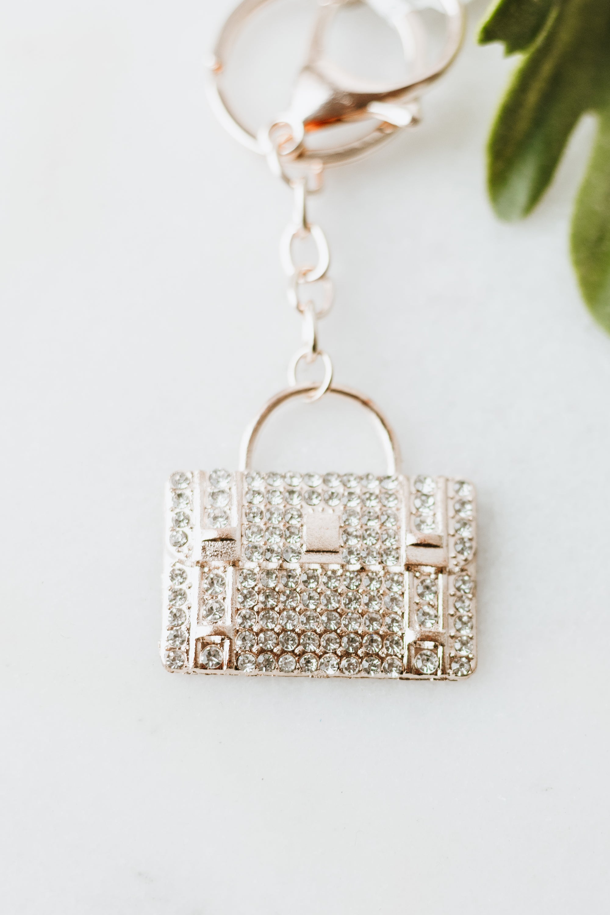 Rhinestone Hand Purse Key Chain