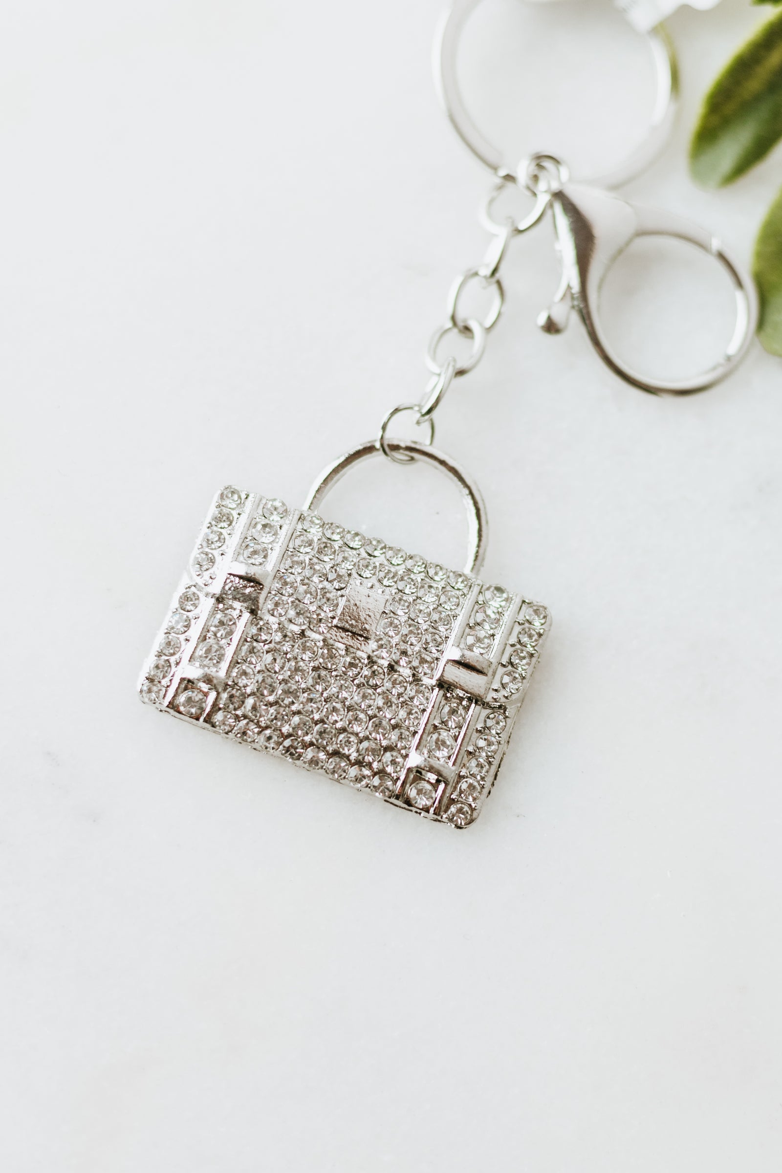 Rhinestone Hand Purse Key Chain