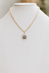 Dainty 8 Stone Square Necklace