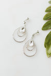 Teardrop Stone Two Open Loop Bottom Earring