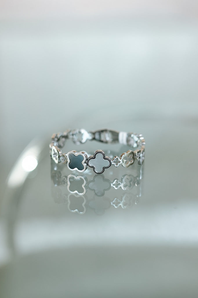 Different Size Open Clover Bangle