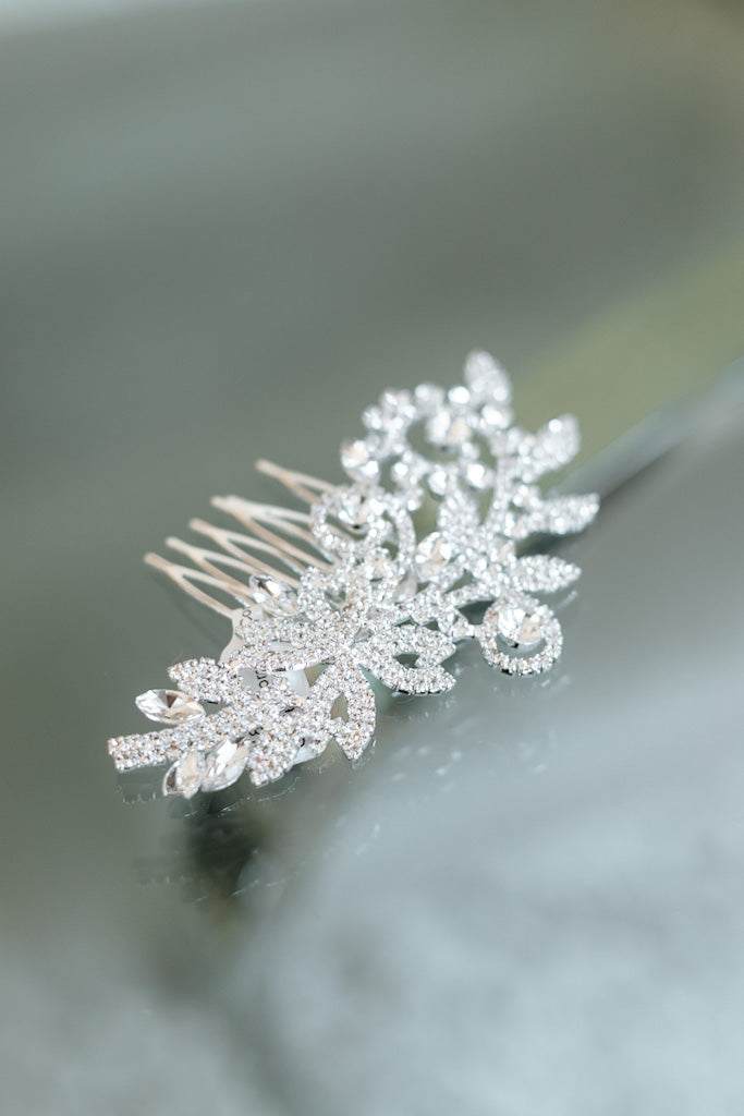 Arched Floral Hair Comb