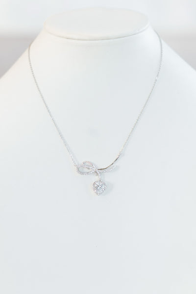 Tied Heart Stone Necklace