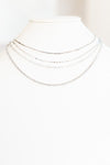 Thin Chain & Layered Rhinestone Necklace