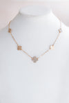 5 Clover Rhinestone Necklace Set