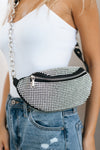 Rhinestone Front Crossbody Sling Bag